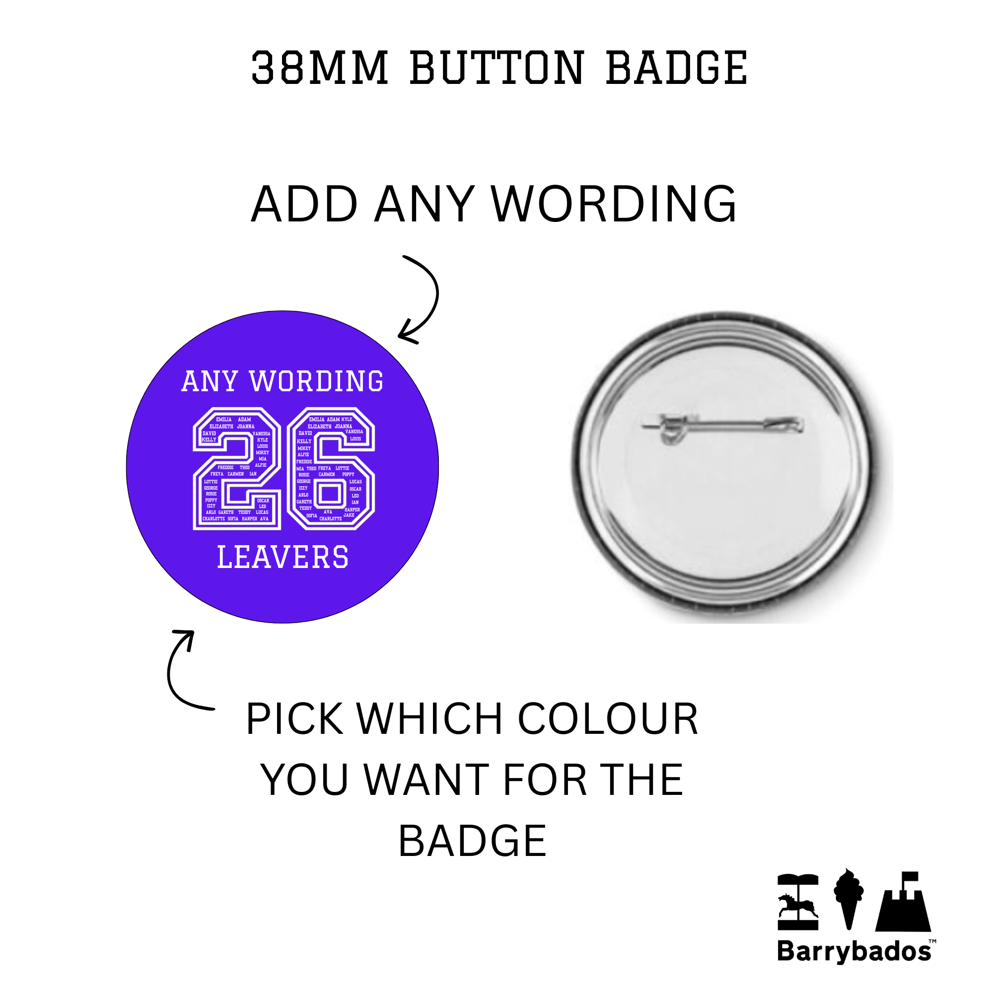 2026 Leavers Button Badges