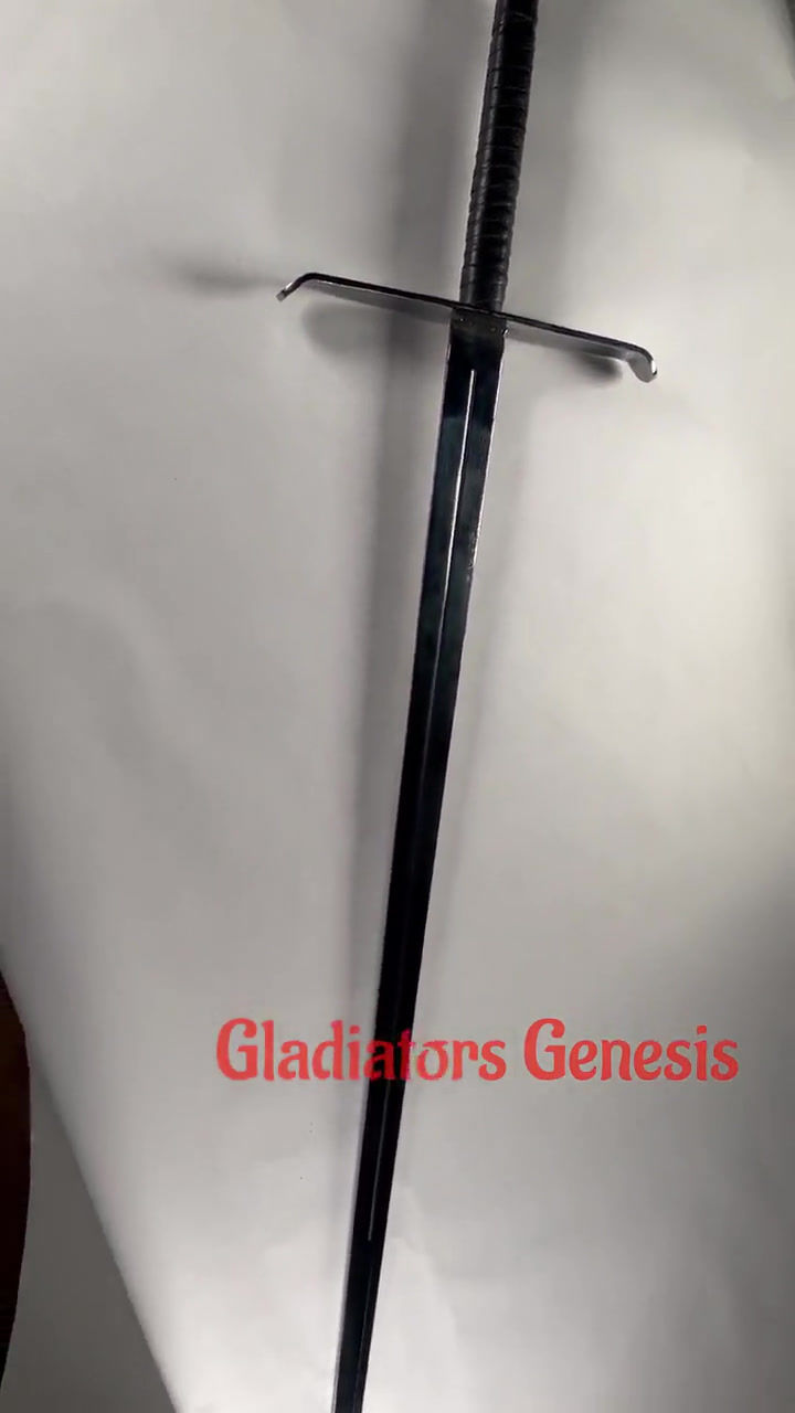 Thumbnail: Full-Tang Templar Longsword | Carbon Steel Medieval Battle Ready Sword