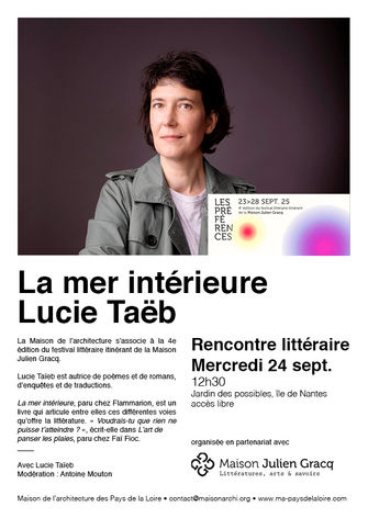 Rencontre littéraire ● Lucie Taïeb ● Mercredi 24 septembre ● 12h30
