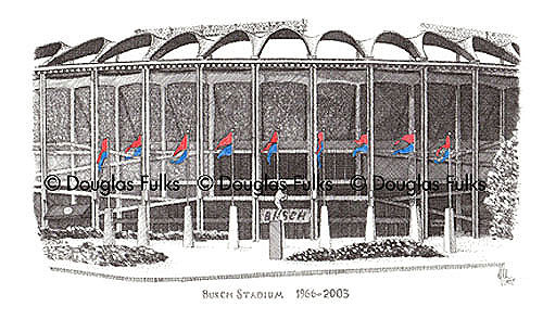 Busch Stadium, 1966 - 2005, reproduction 