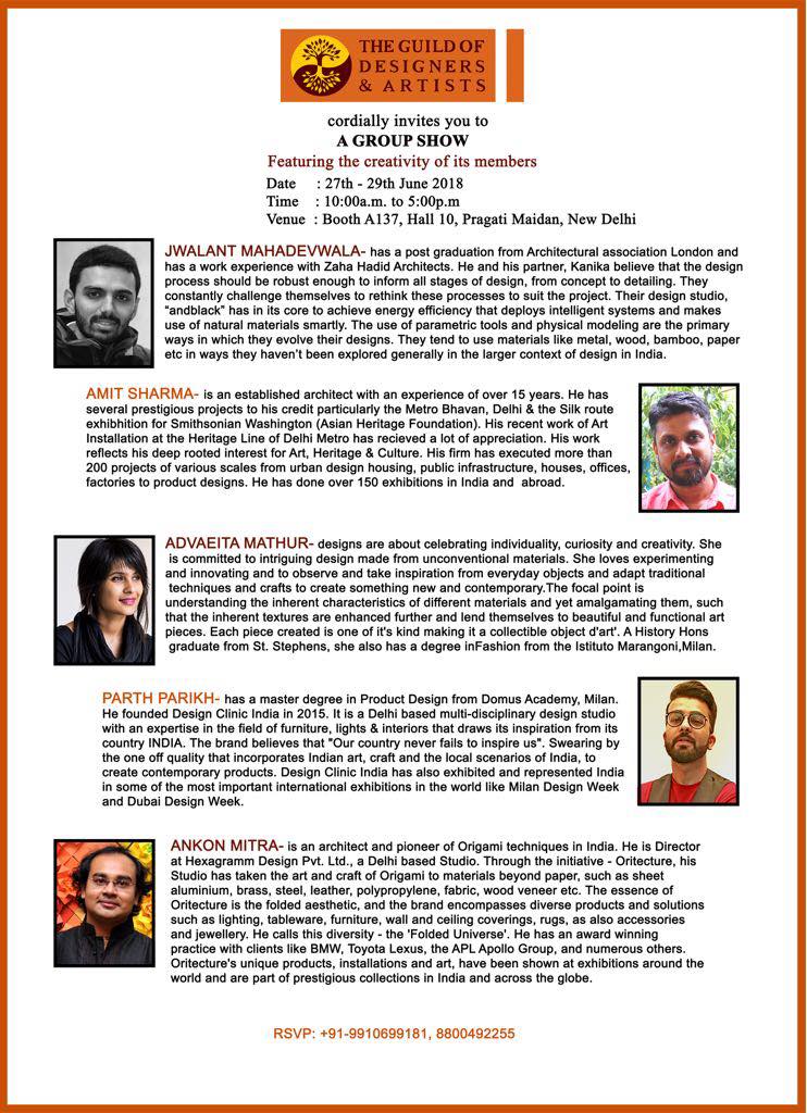 The guild of designers and artists group show pamphlet