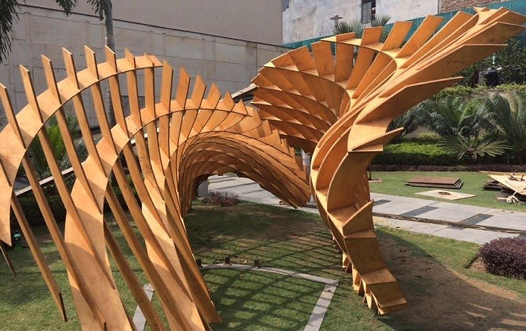 andblack debuts the Wooden Cocoon installation | The Design Forum, 2015
