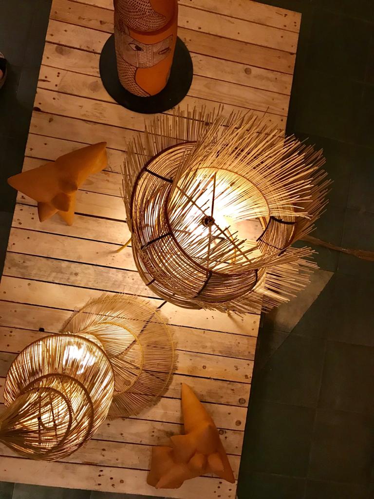 Top view of Rattan lamp by andblack, for Asian Heritage Foundation