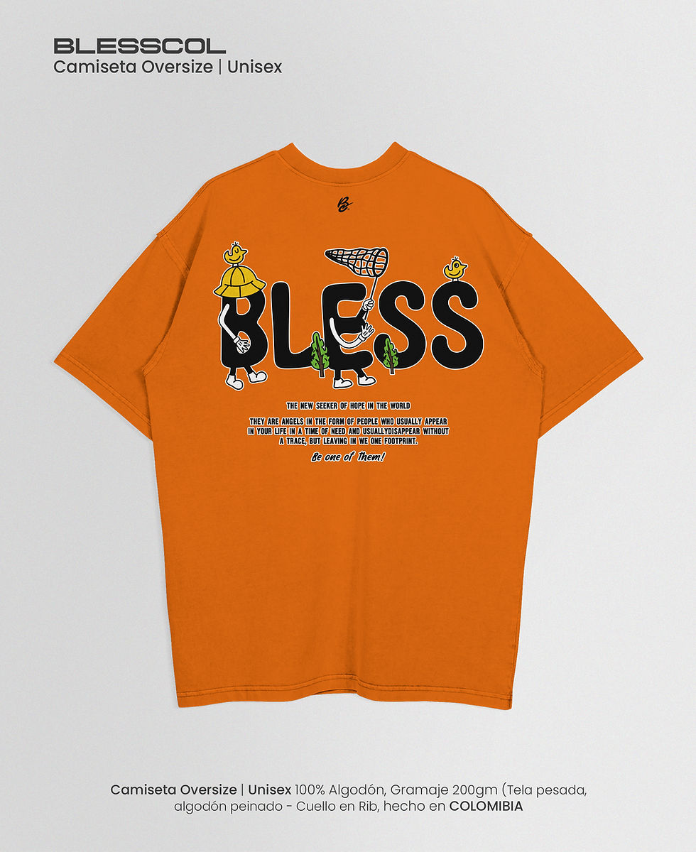 Miniatura: camiseta oversize blesscol bless world