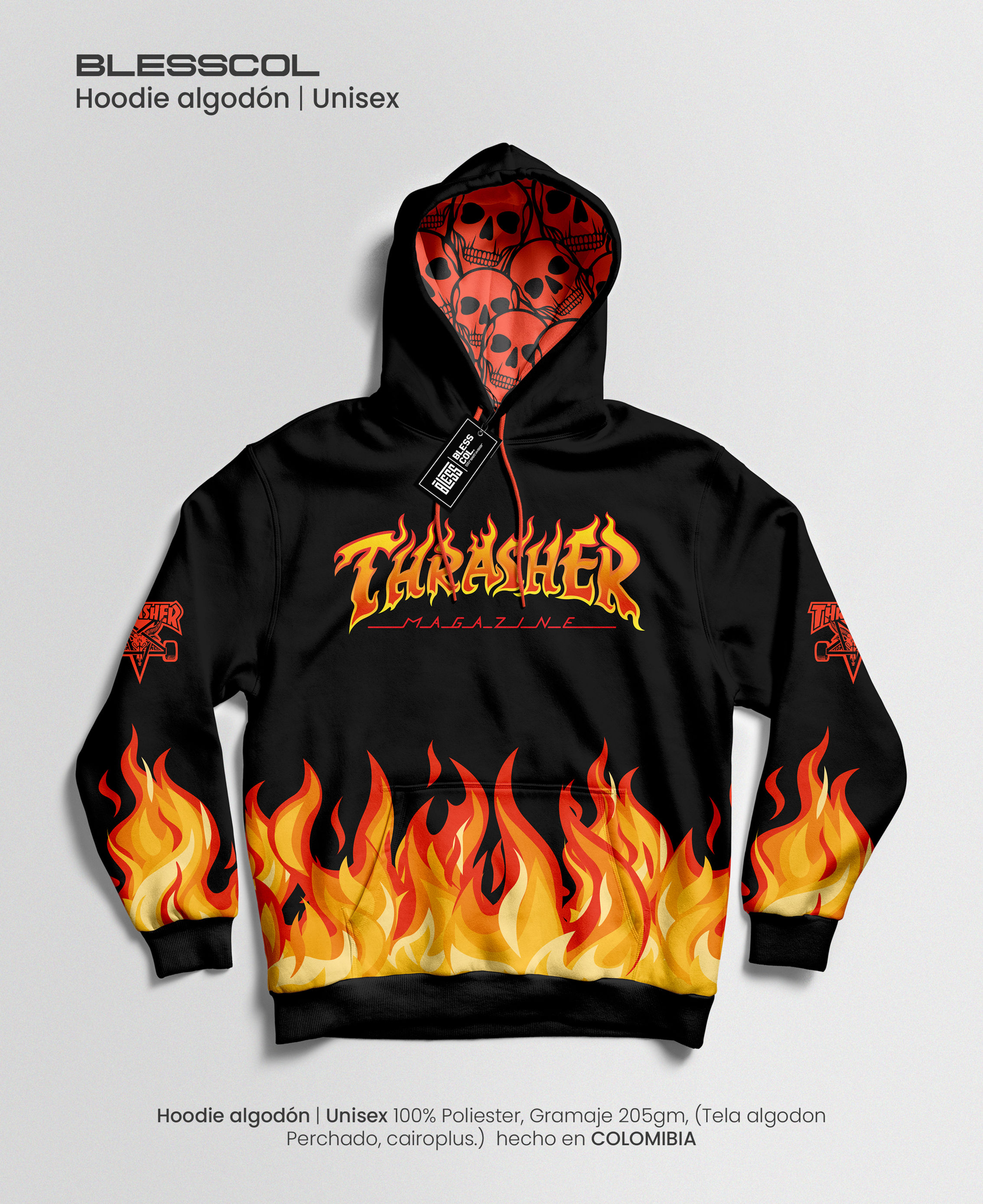 BLESSCOL | HOODIE UNISEX THRASHER