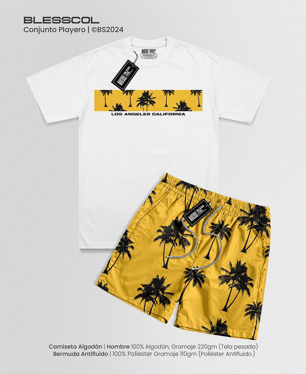 Miniatura: conjunto playero blesscol verano palmeras