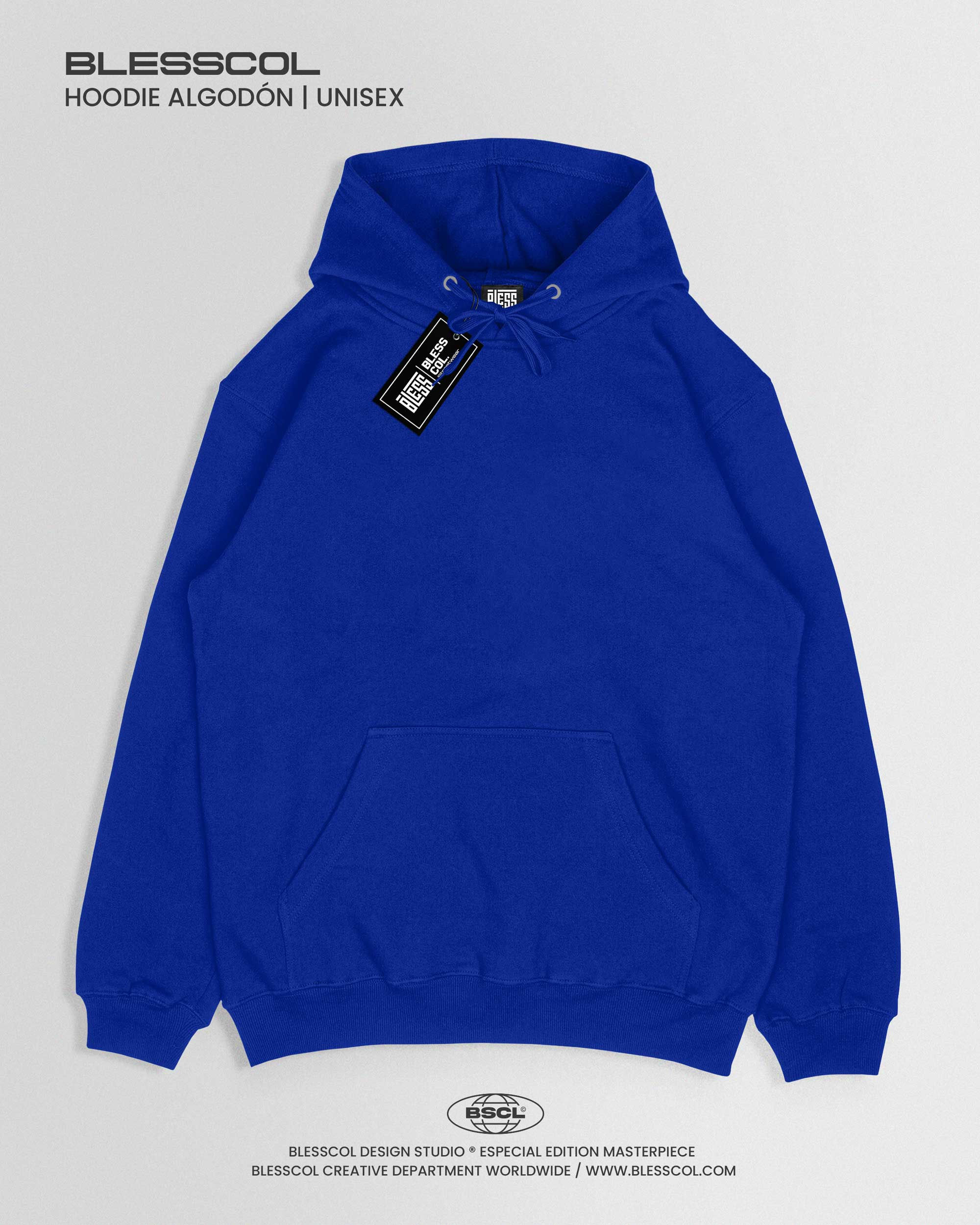 BLESSCOL | HOODIE BASICO COLOR AZUL