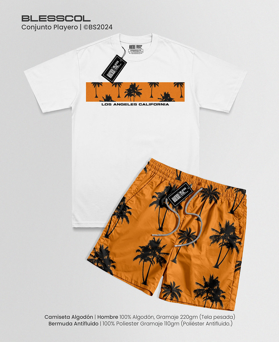 Miniatura: conjunto playero blesscol verano palmeras