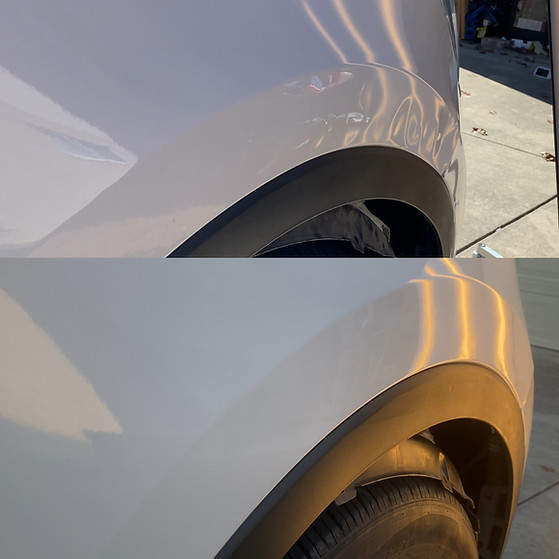 nasty wrinkled fender