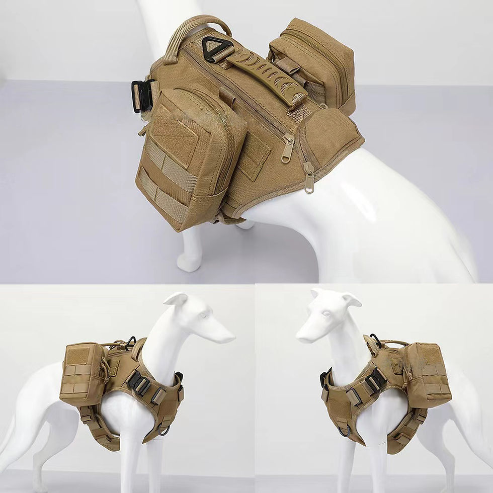 Thumbnail: Tactical Dog Quick Removal Dog Vest Zipper Style Dog Harness Leash