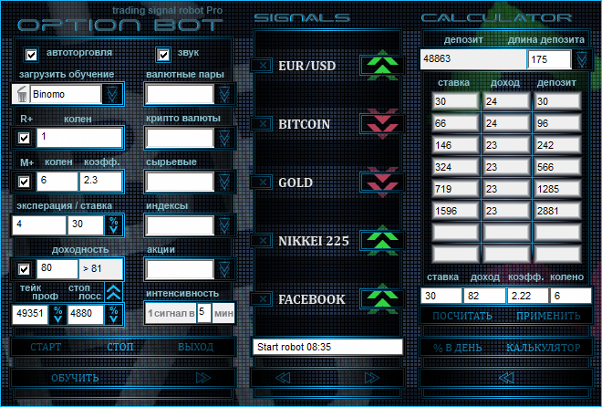OptionBot Pro робот для авто торговли дл