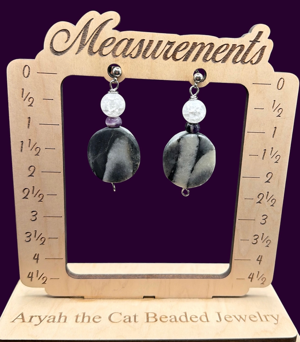Thumbnail: Storm and Stillness - Drop Earrings