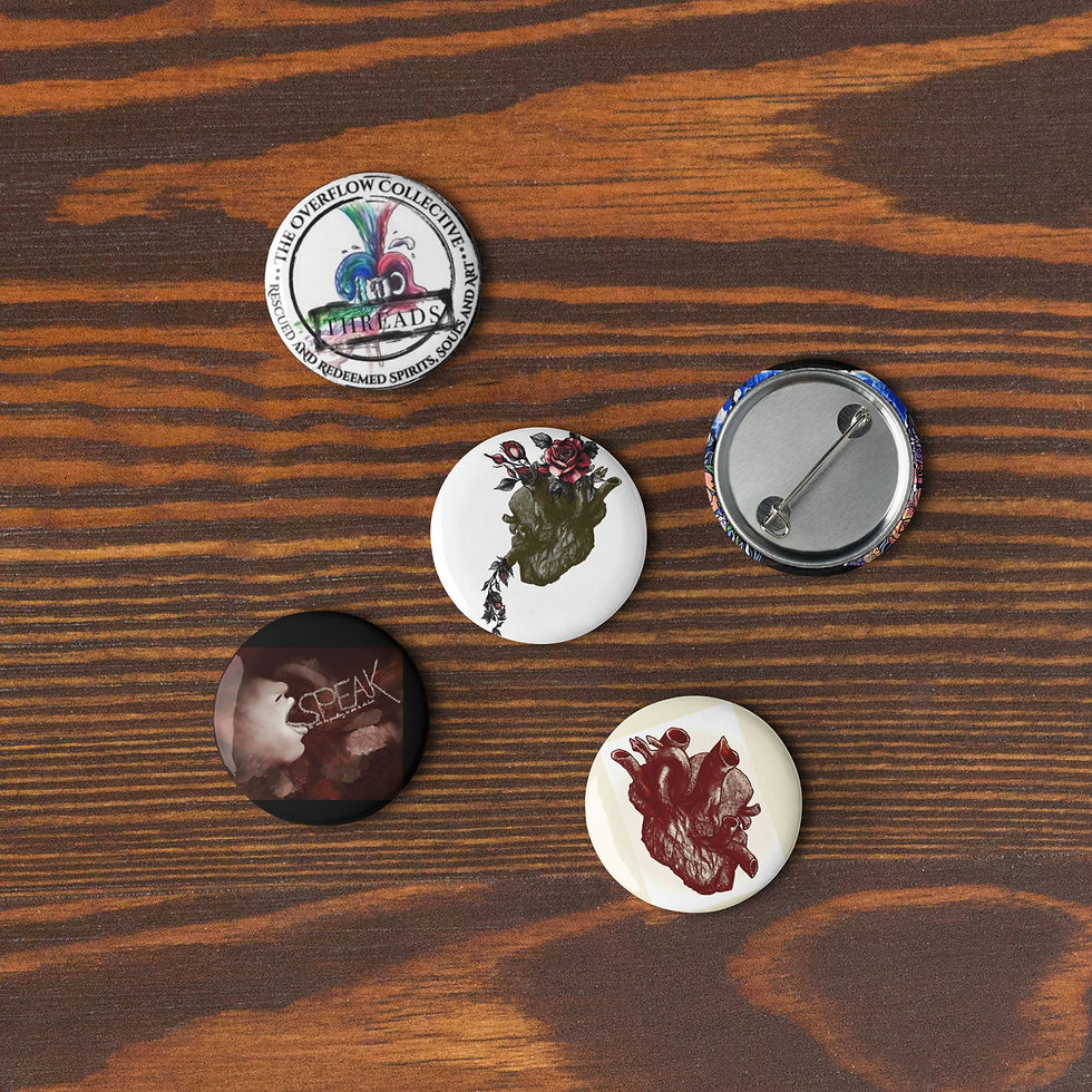 Thumbnail: The Overflow Collective pin buttons