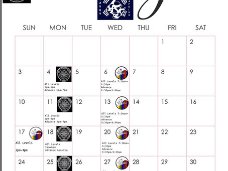 May 2026 class calendar