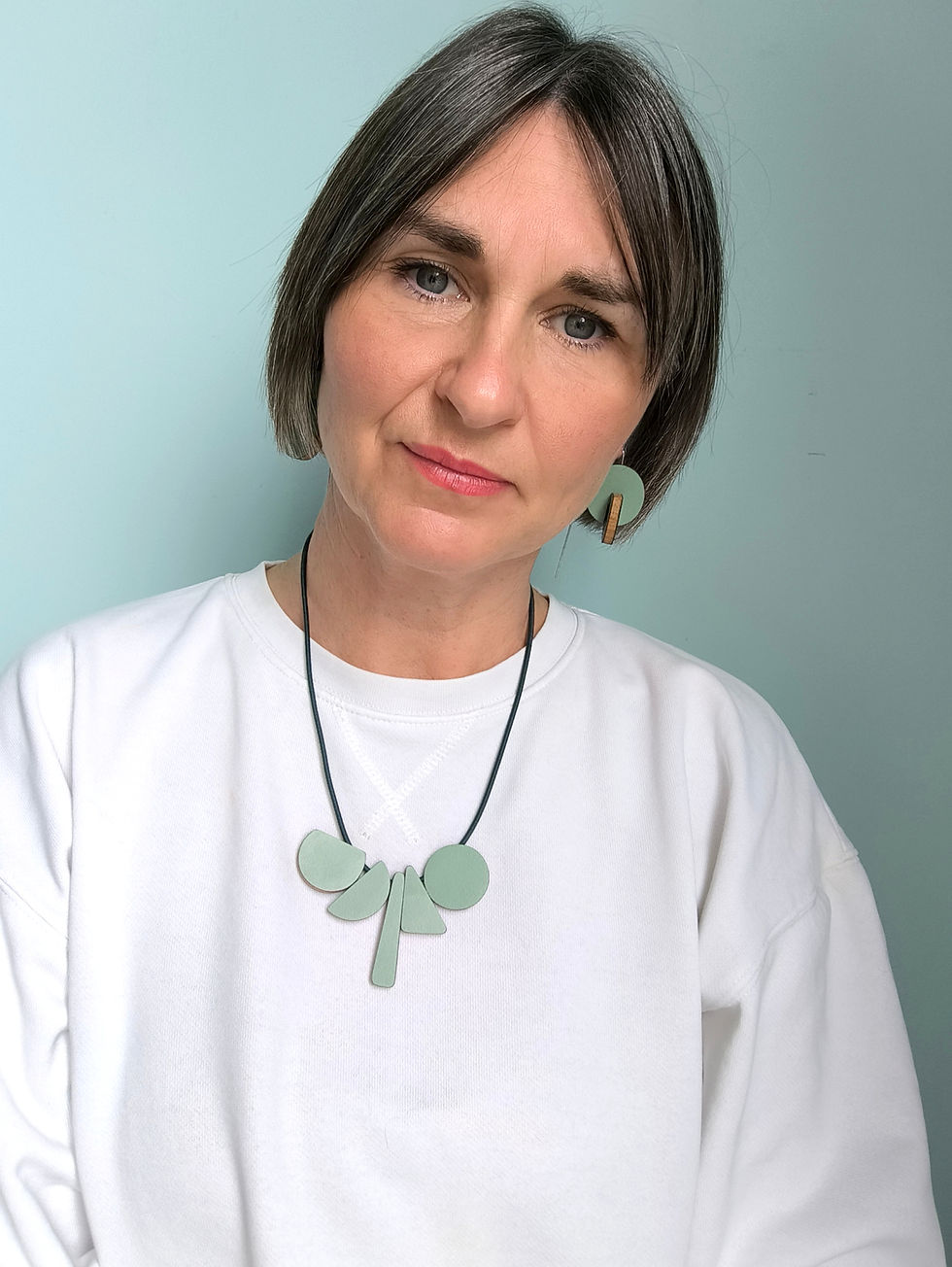 Thumbnail: Bord Necklace // Teal + Powder Blue