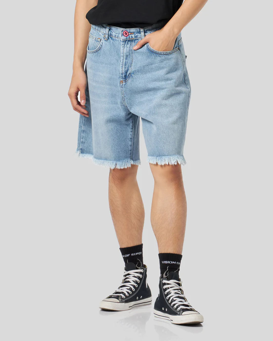 DENIM JEANS SHORTS FLAMES