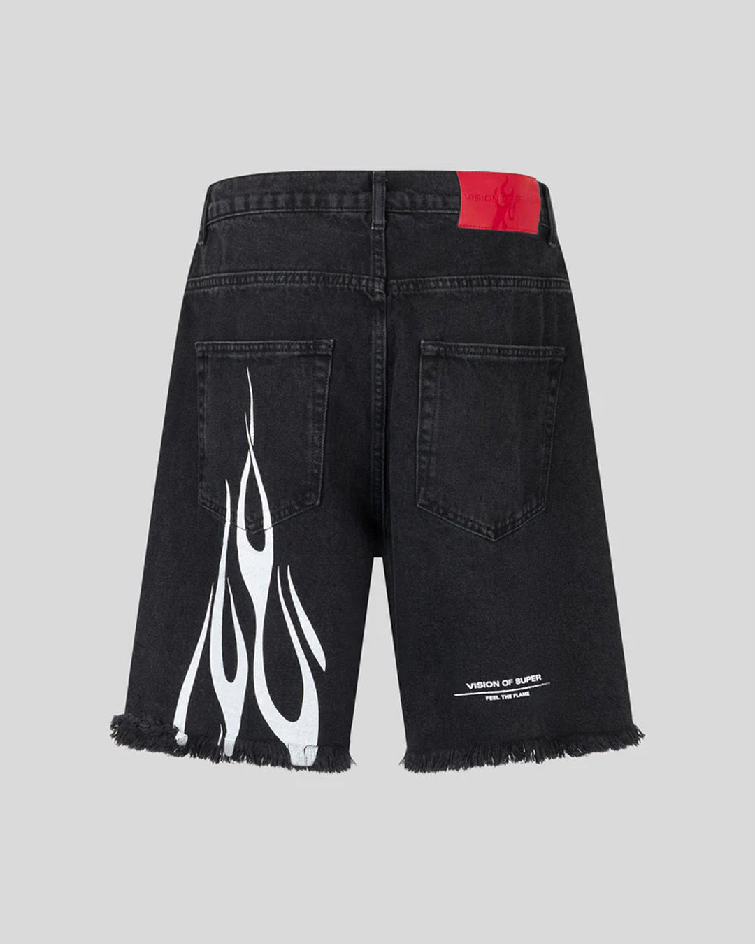 DENIM JEANS SHORTS FLAMES