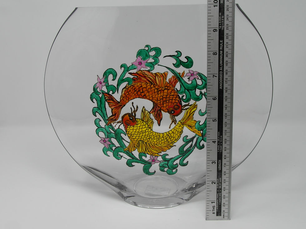 Thumbnail: Fish on flattened bubble ball vase