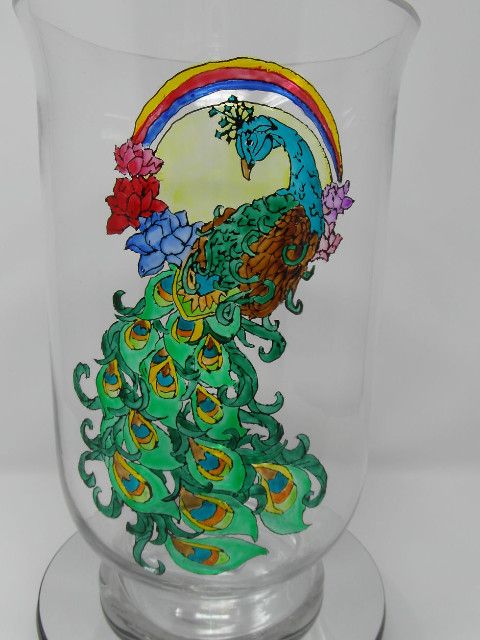Thumbnail: Peacock Hurricane Vase