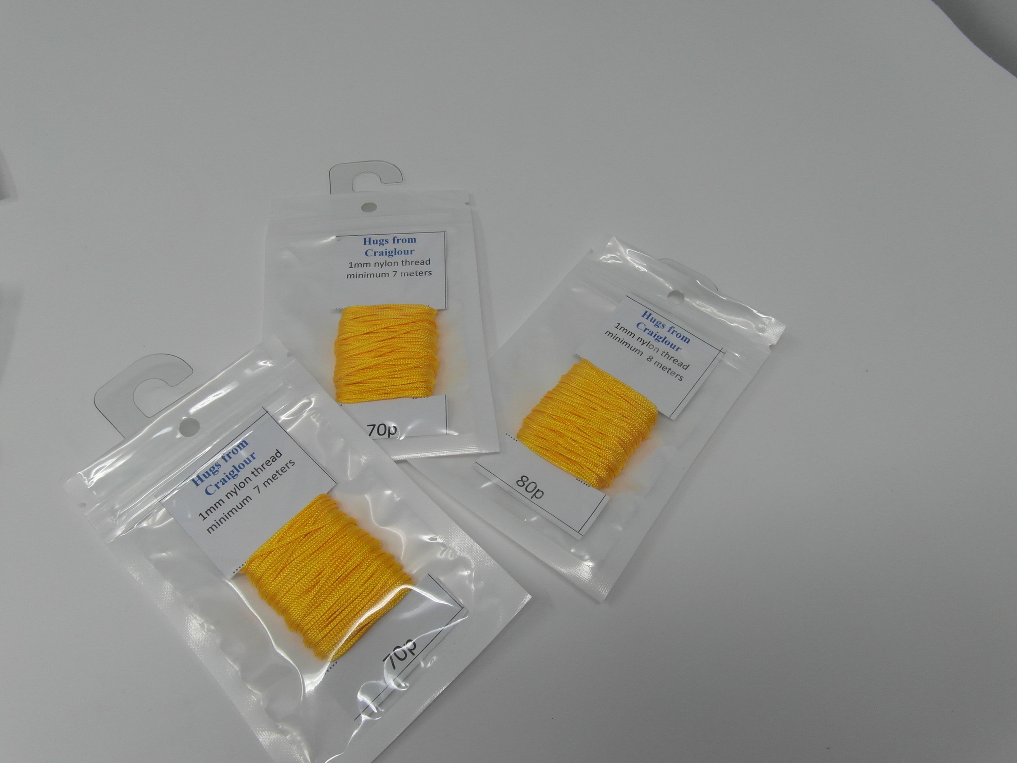 Dark Yellow 1mm nylon thread