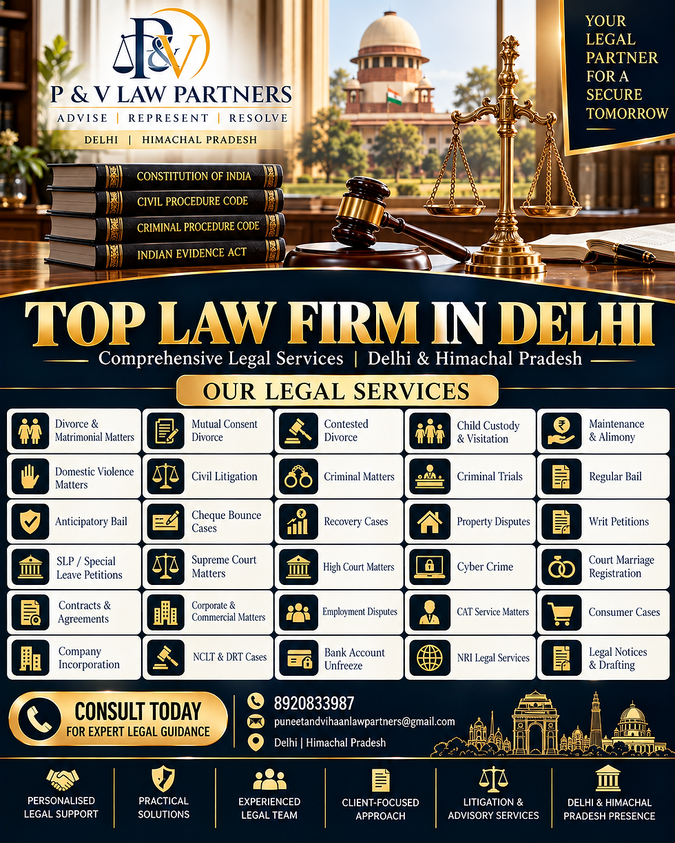P & V Law Partners – Top Law Firm in Delhi