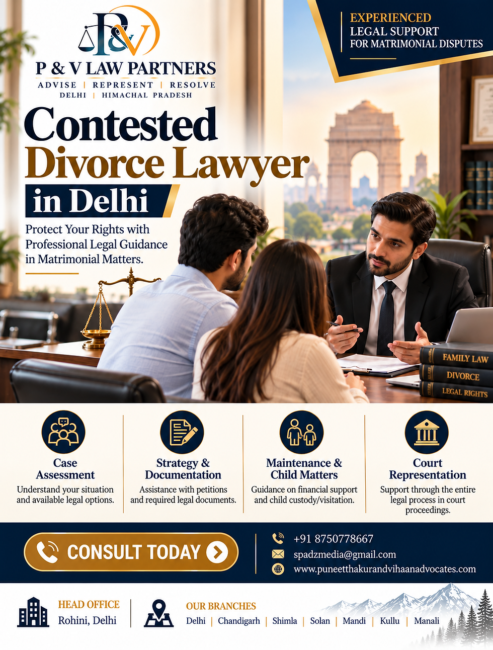Contested Divorce Lawyer in Delhi