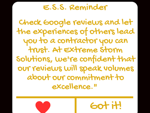 "Empowering Choices: Extreme Storm Solutions, Word-of-Mouth & Google Reviews for Contractors"