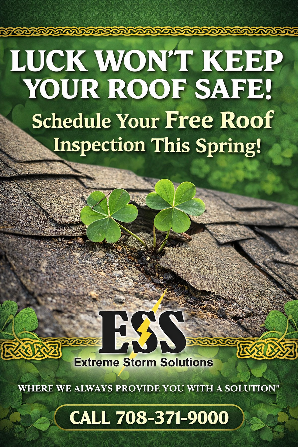 🍀 Lucky Your Roof Survived Winter? Don’t Push Your Luck This Spring