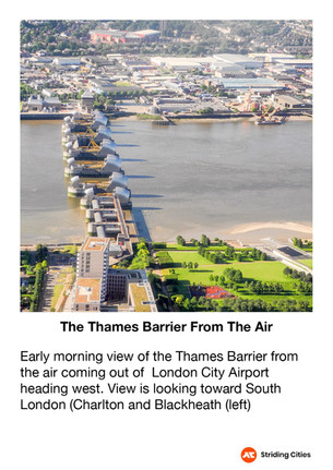 Airial view of the Thames Barrier