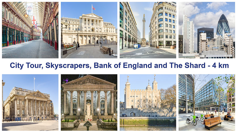 Introduction slide showing the sights on the route