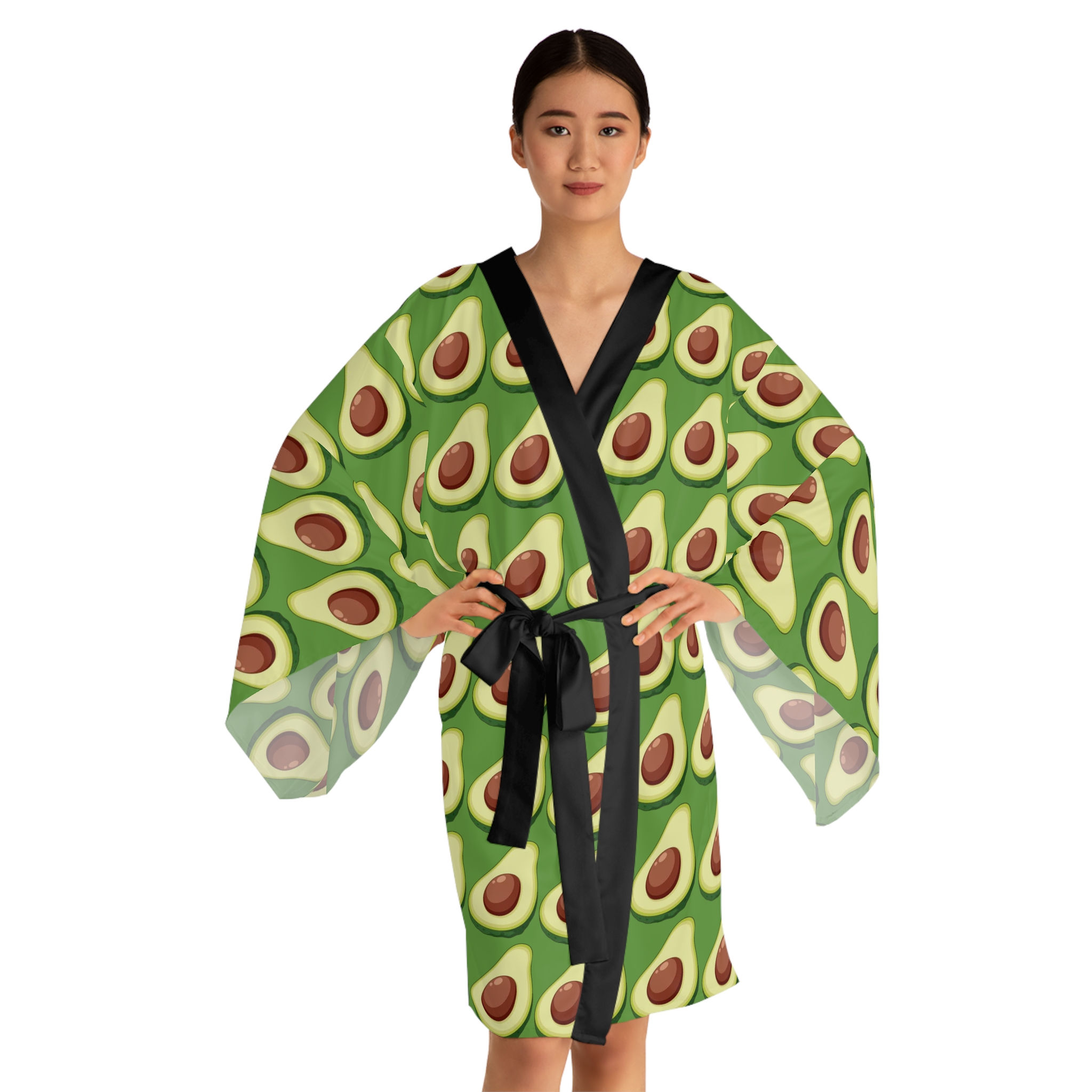 Cute Avocado Kimono Robe