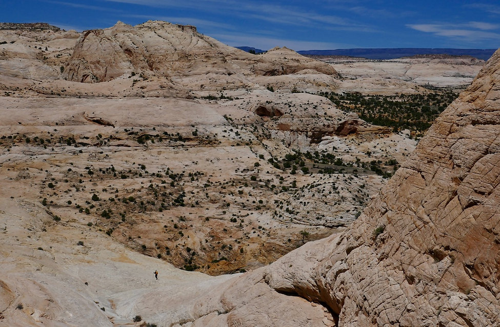 Utah hiking, canyon hiking, slickrock hiking, Grand Staircase—Escalante National Monument, near Boulder & Escalante, Utah, Covid-19 hiking, coronavirus hiking, Covid-19 outdoors, coronavirus outdoors, Covid-19 safe activity, coronavirus safe activity, Covid-19 recreation, coronavirus recreation, Covid-19 exercise, coronavirus exercise