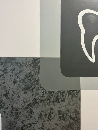 Dentist office mural, modern mural, minimalist mural, professional mural, contemporary mural, geometric mural