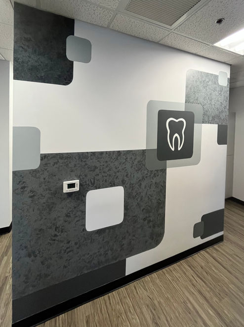 Dentist office mural, modern mural, professional mural, minimalist mural, contemporary mural, geometric mural