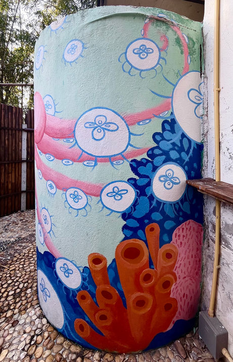 Fun ocean mural in Thailand