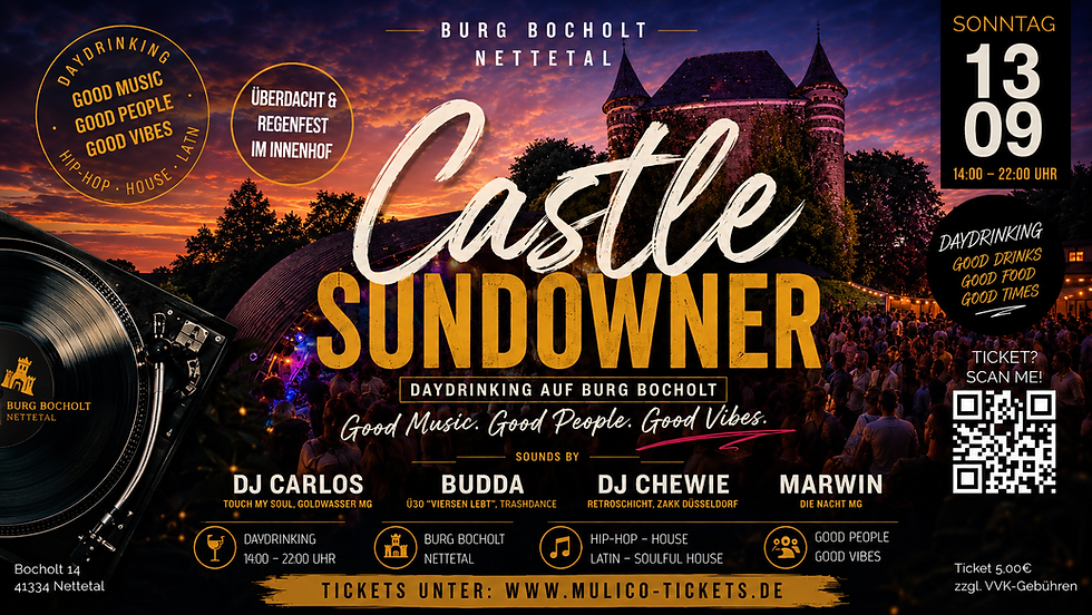 Castle Sundowner – Daydrinking auf Burg Bocholt