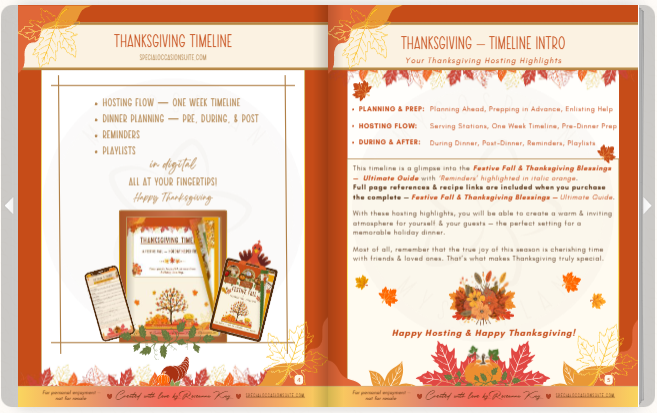 Thumbnail: All-in-one digital downloads — recipes, timeline & printables to view or print