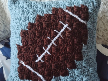 C2C Crochet Sports Pillow