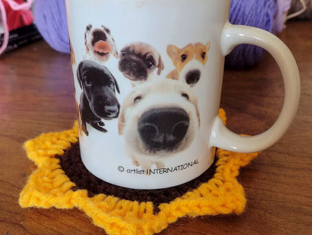 Crochet Sunflower Coaster Pattern