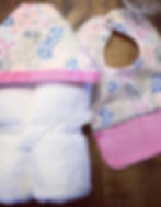 Baby Gifts - hooded towel and baby bib