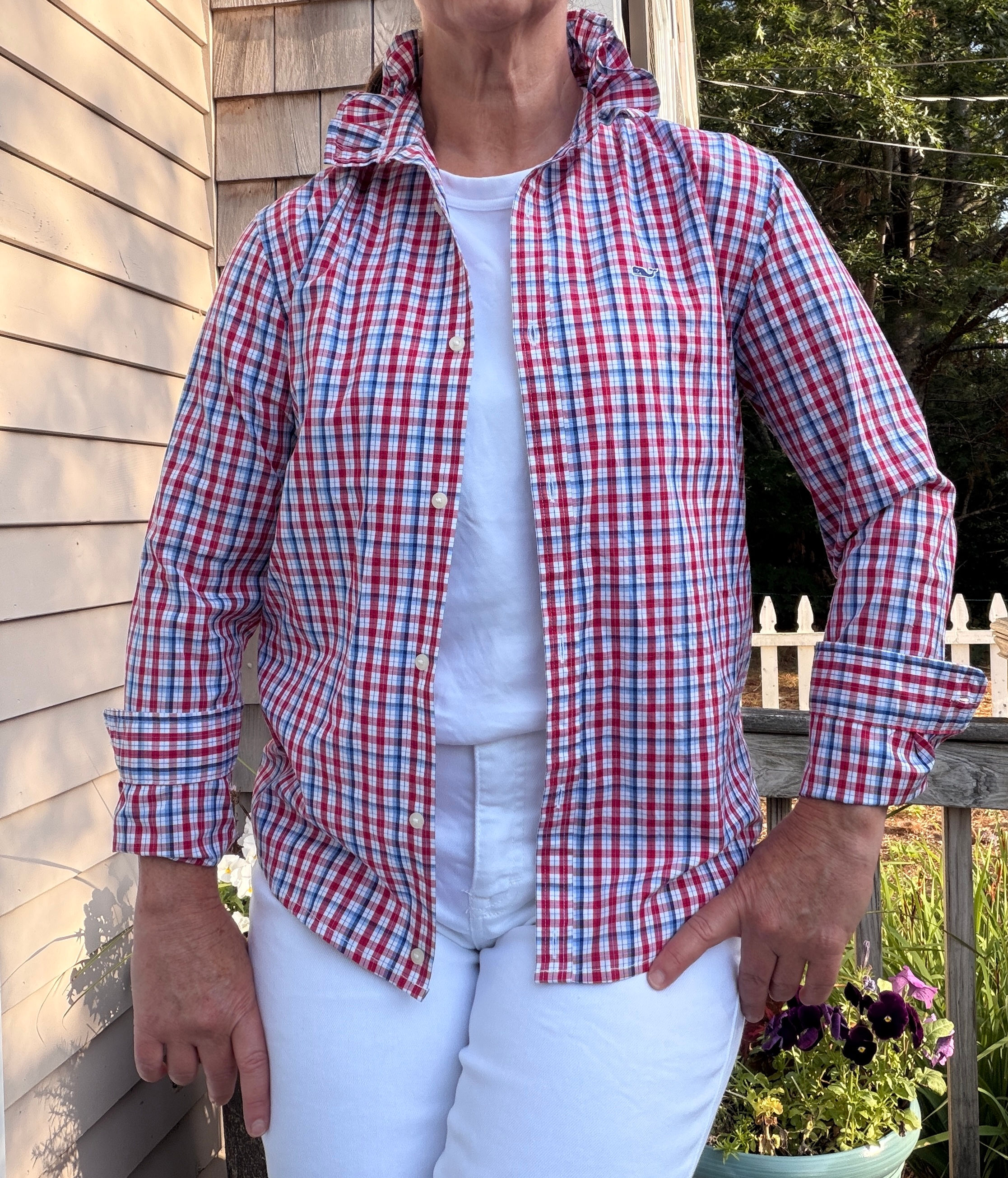 Ruffled Shirt (XS) - Upcycled #4022