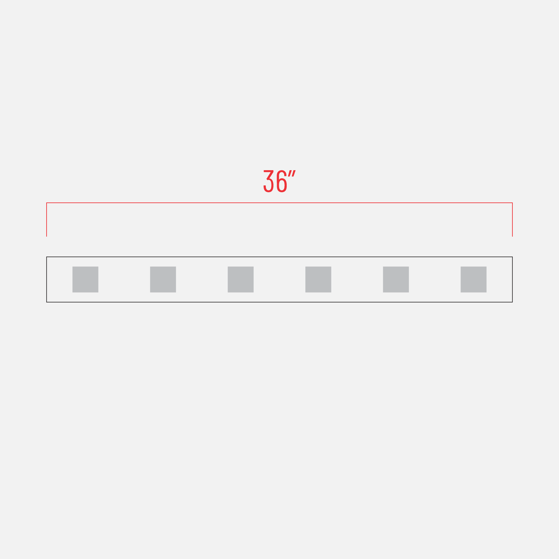 2" SQUARE DISTRACTION MARKERS (FROSTED FILM) 36" STRIP