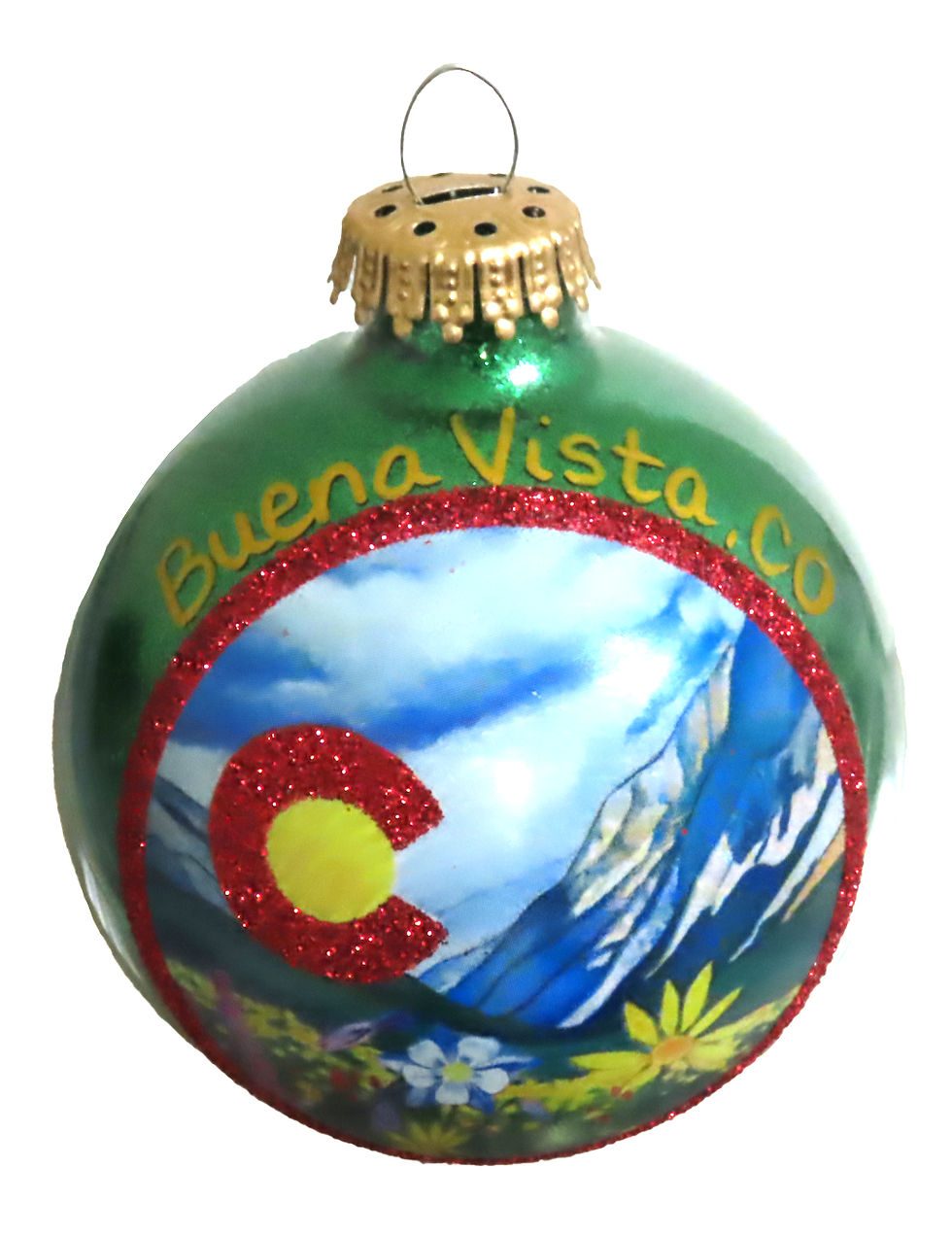 Buena Vista Colorado Wildflower Christmas Ornament