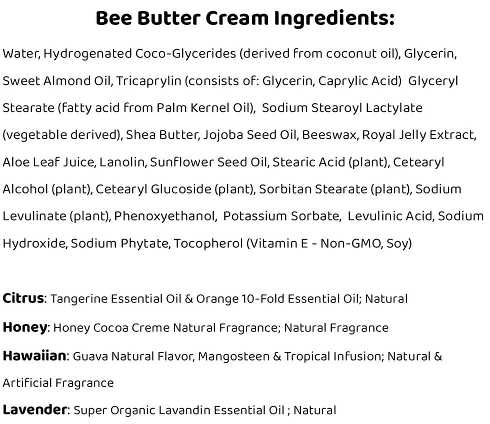 Thumbnail: Bee Butter Hand & Body Lotion Ingredients
