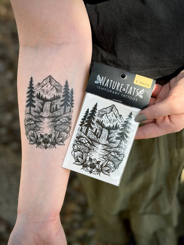 Thumbnail: Temporary Nature Tattoos Mountain Waters