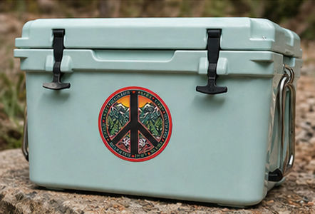 Thumbnail: Peace Sign Peace, Love, Colorado, Sticker on cooler