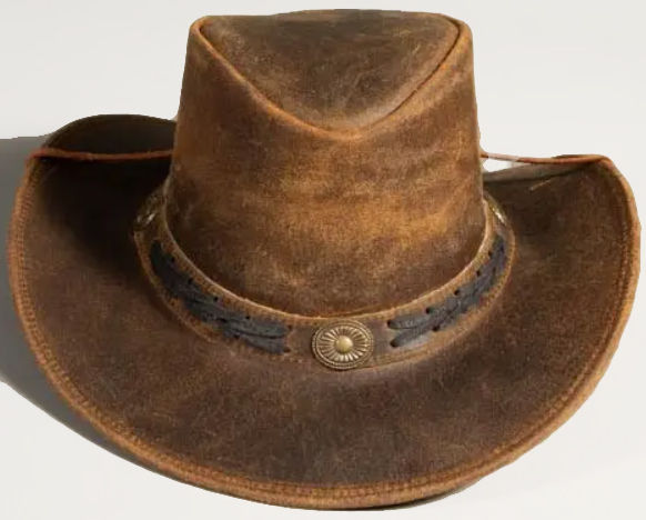 Thumbnail: Shapeable Leather Cowboy Hat Camel Color
