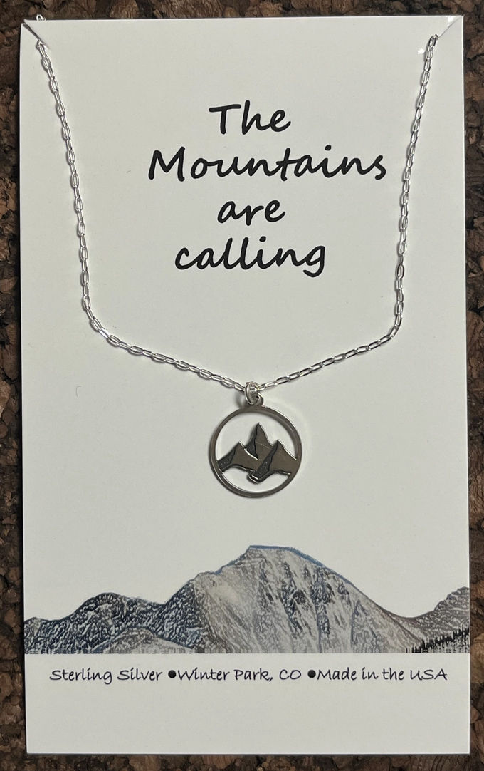 "The Mountain Are Calling" Sterling Silver Necklace
