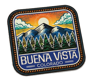 Thumbnail: Mountains & Pines Buena Vista Colorado Mini Sticker
