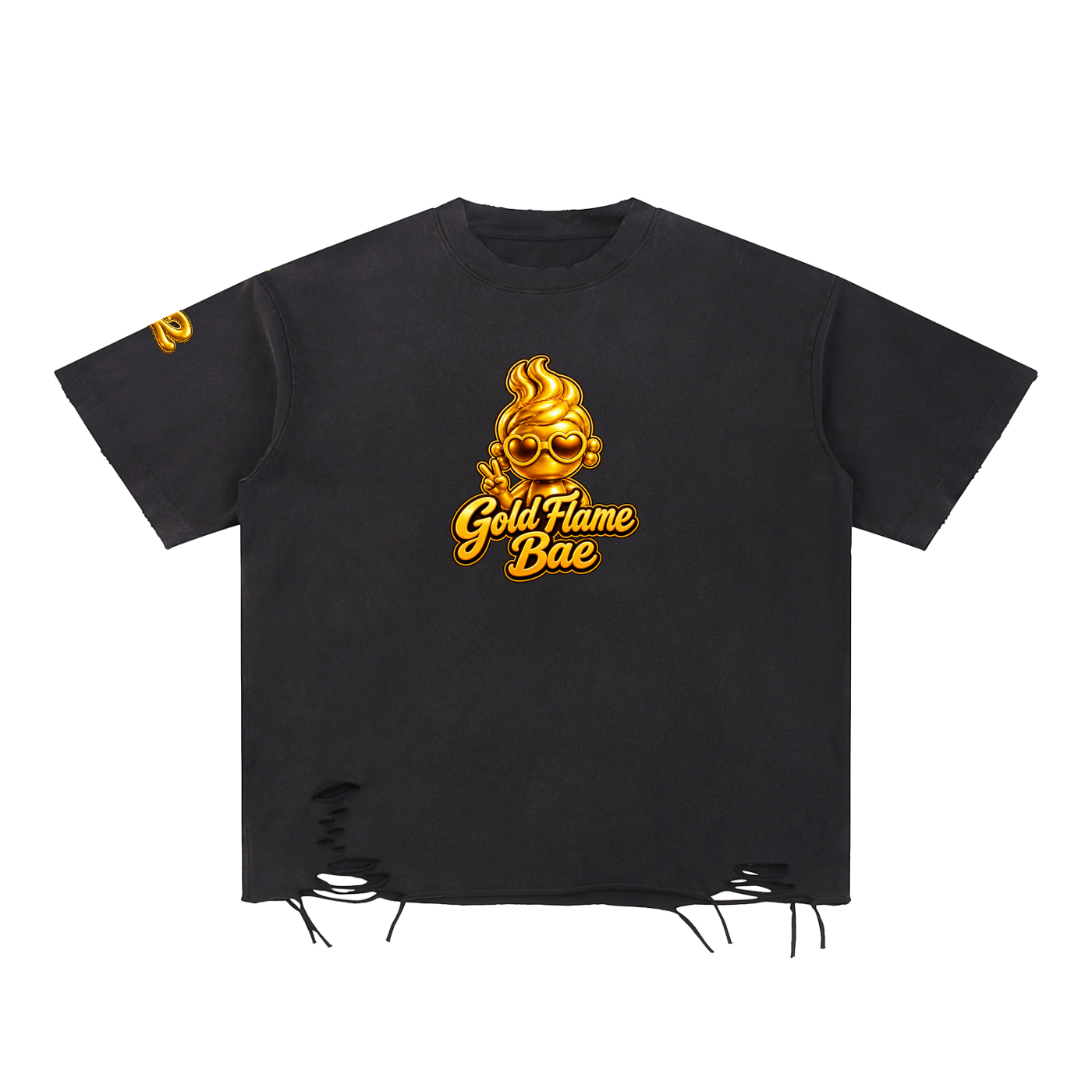 Bae Pop Frosted Raw Hem Tee